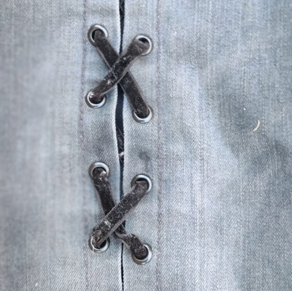 Blank NYC black velvet lace up jeans - Picture 8 of 10